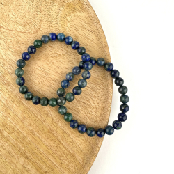 Azurit Malakit armbnd, 8 mm perler