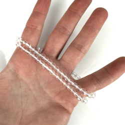 Bjergkrystal armbnd, 4 mm perler