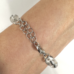 Bjergkrystal justerbart armbnd m ls, 8 mm perler