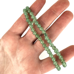 Grn Aventurin armbnd, 4 mm perler