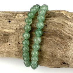 Grn Aventurin armbnd, 6 mm perler