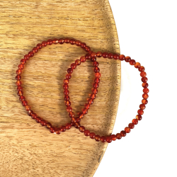 Karneol armbnd, 4 mm perler