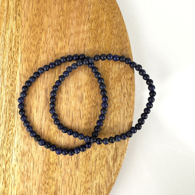 Lapis Lazuli armbnd, 4 mm