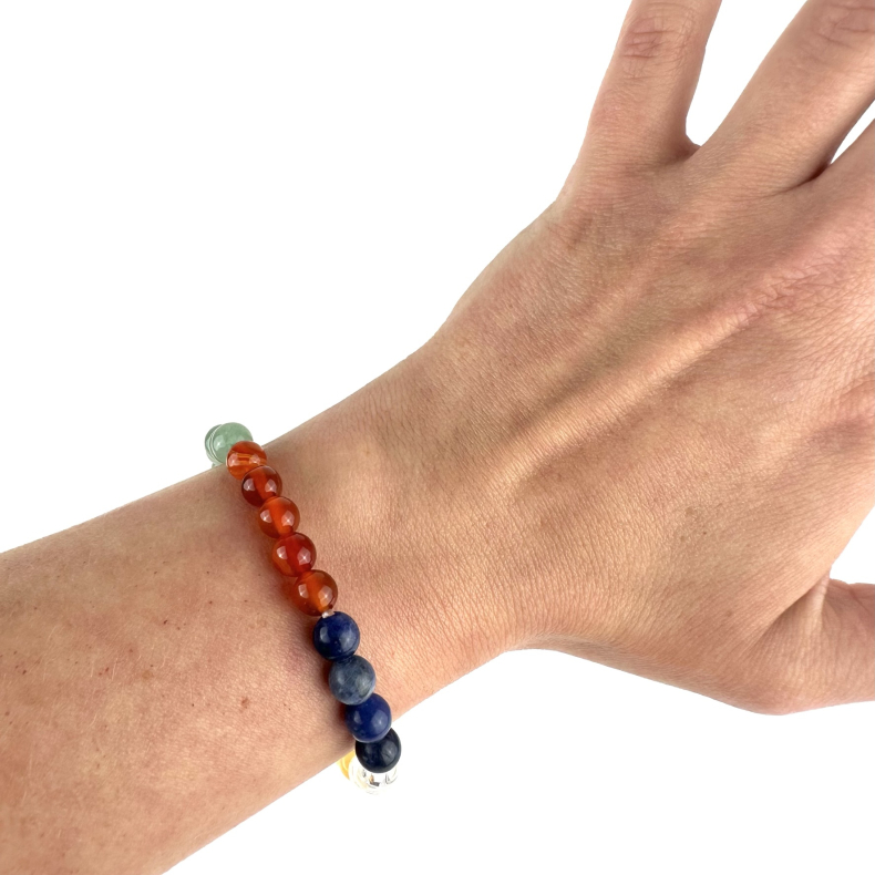 Chakra armbnd, 6 mm perler