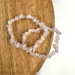 Rosakvarts armbnd, chips