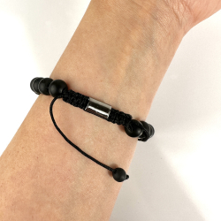 Tigerje justerbart armbnd, 8 mm perler