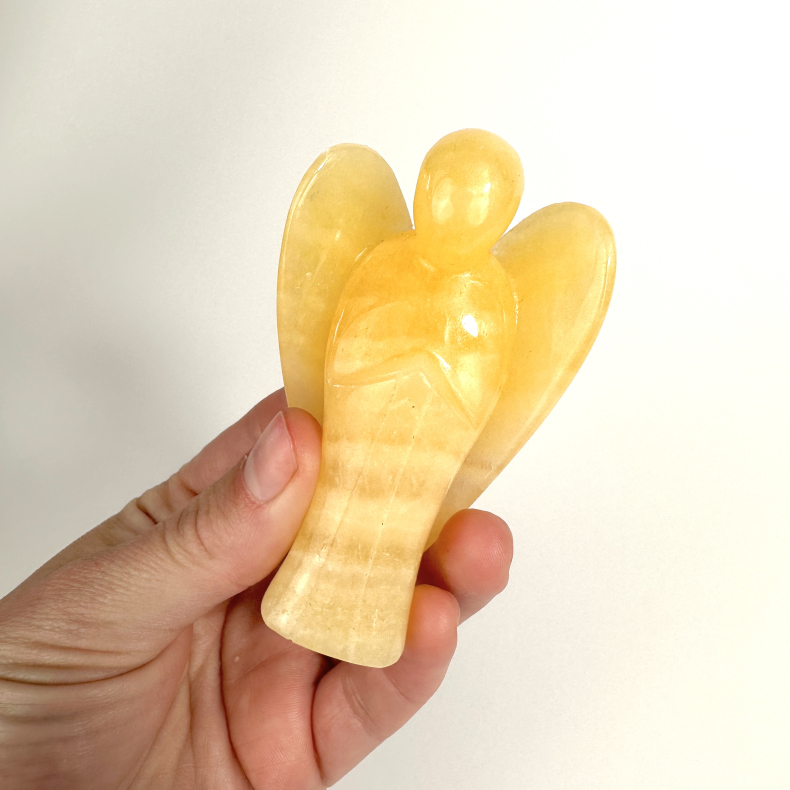 Orange Calcit, stor engel 