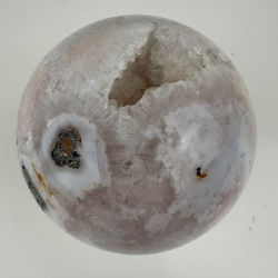 Pink Ametyst med Pyrit, Kugle