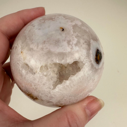 Pink Ametyst med Pyrit, Kugle