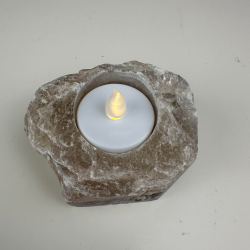 Lysestage i Gul Fluorit 