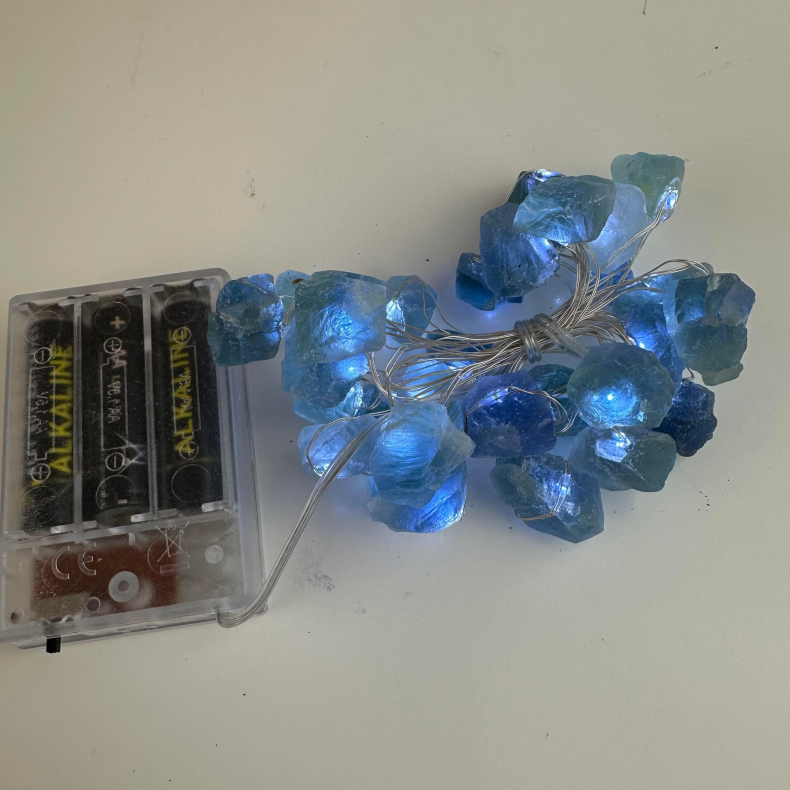 Lyskde i Blgrn Fluorit 3 Meter