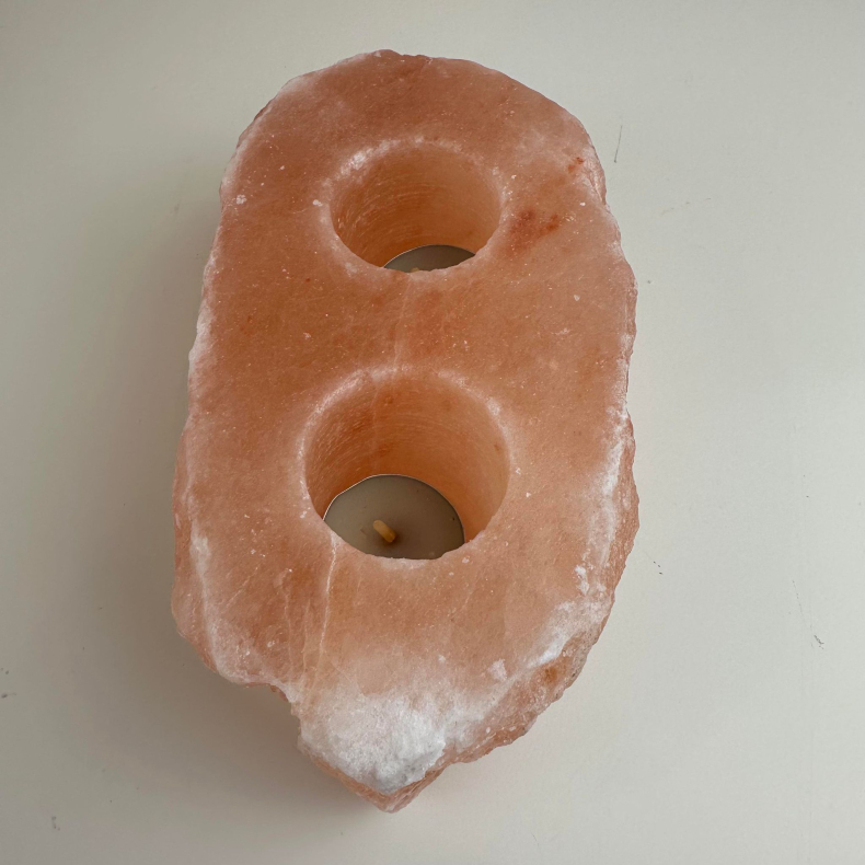 Lysestage Dobbelt i Salt; R