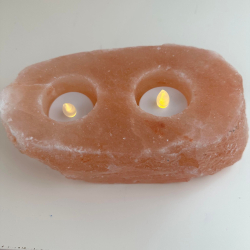 Lysestage Dobbelt i Salt; R