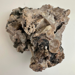 Rgkvarts, Aegirine, Chalcocit, Pegmatit og Calcit, Klynge 