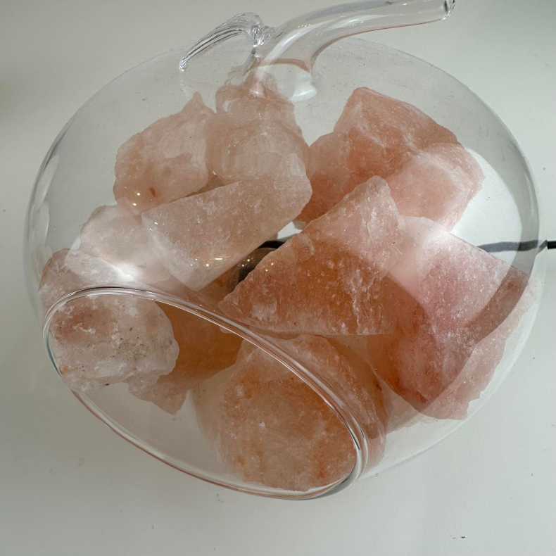 Glas ble med Lysdmper og Salt Stykker 