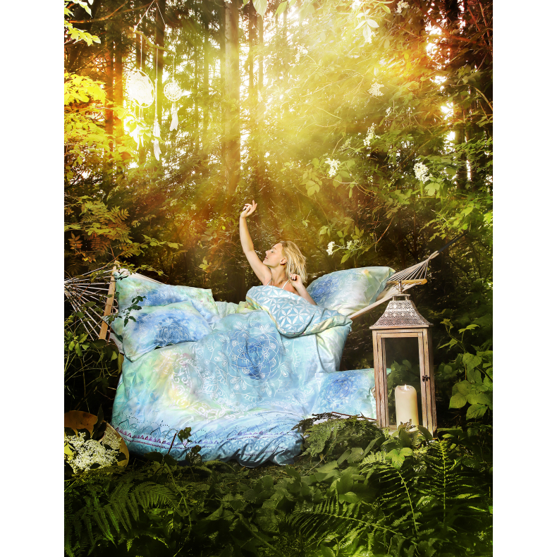 Blue Dream, kologisk sengetj m. rosakvarts