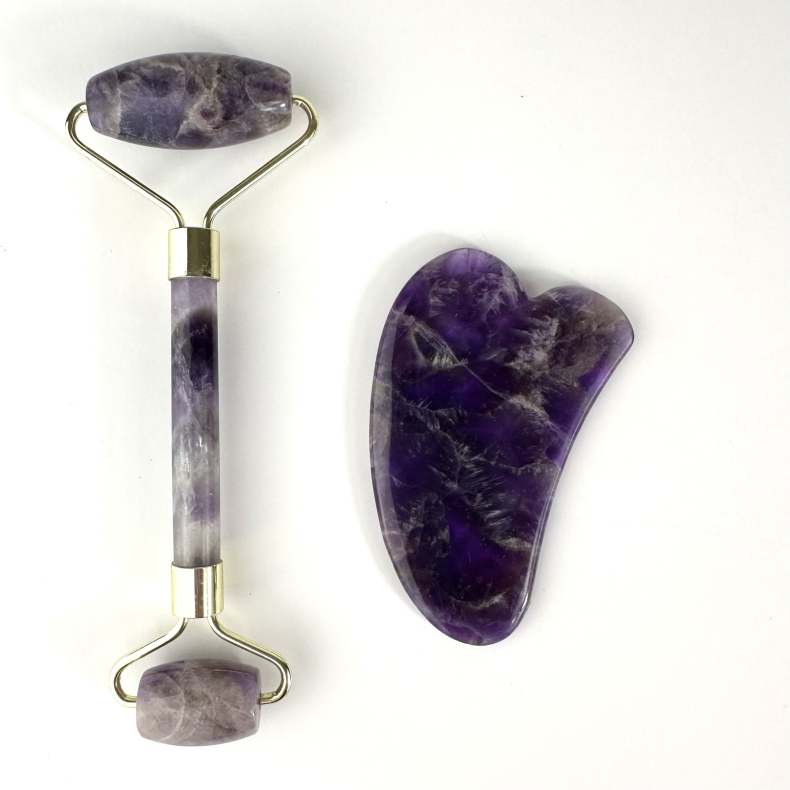 Gua sha/faceroller Ametyst