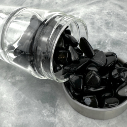 Vandflaske m. Sort Obsidian