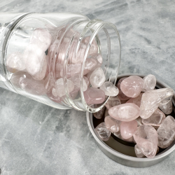 Vandflaske m. Rosakvarts 