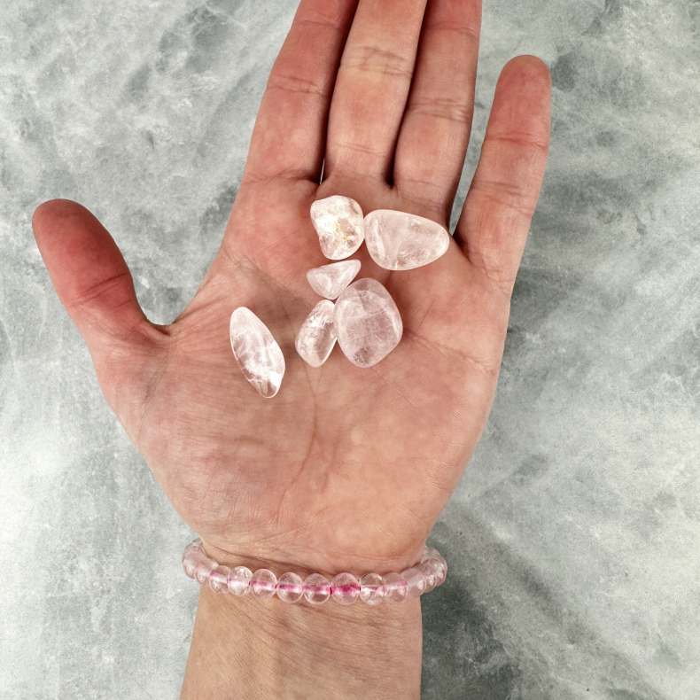 Vandflaske m. Rosakvarts 