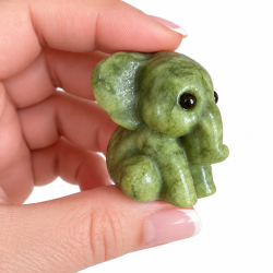 Gr�n Jade lille Elefant 