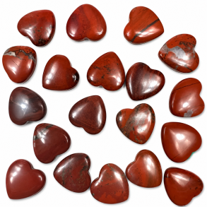 R�d Jaspis, mini hjerte 