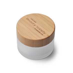 ORGANIC BEAUTY SUPPLY - DIY matteret kosmetik krukke med bambuslg 50ml.