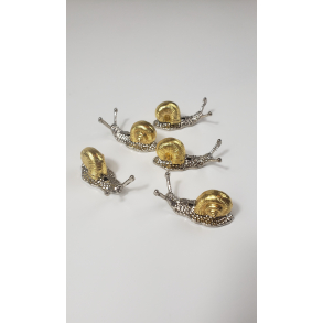 Rgelsesholder snegl, guld og slv farvet