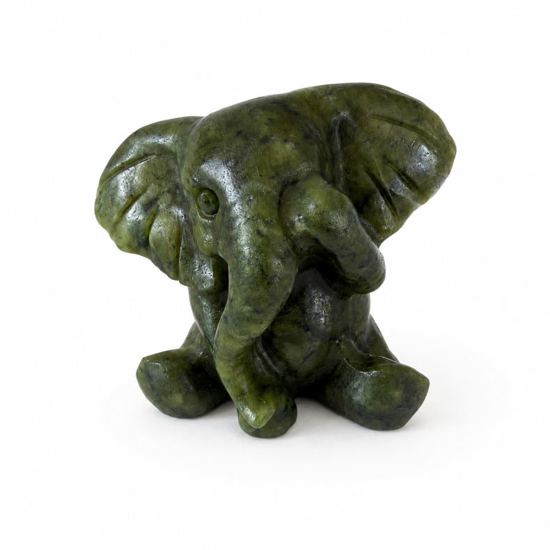 Gr�n Jade elefant 