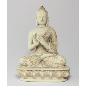 Buddha wheel of dharma, hvid 