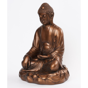 Buddha 53 cm Bronze Finish p Lotus