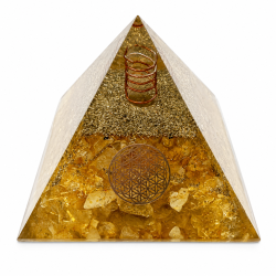 Citrin i Orgone Pyramide 