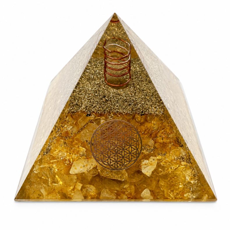 Citrin i Orgone Pyramide 