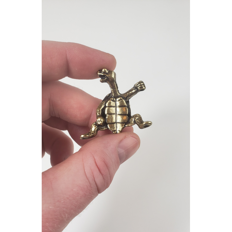 Rgelsesholder, Stende skildpadde, Guld farvet