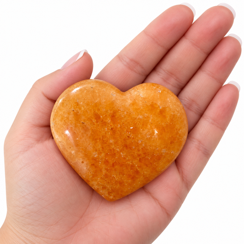 Orange Calcit, hjerte asos. 1 