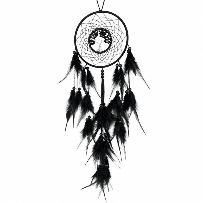 Sort Obsidian i sort dr�mmefanger 