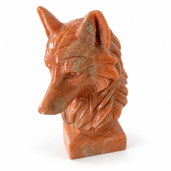 Orange Calcit Ulve Hoved 