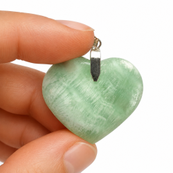 Pistacie Calcit Hjerte vedh�ng 