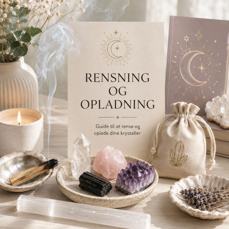 rensning og opladning af krystaller 