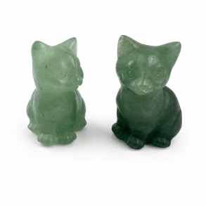 Gr�n Aventurin, siddende kat 
