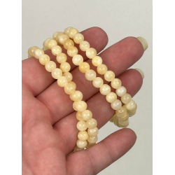 Orange Calcit armbnd, 6 mm perler