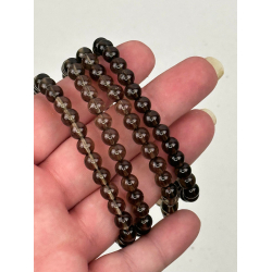 Rgkvarts armbnd, 6 mm perler