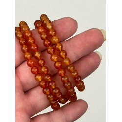 Karneol armbnd, 6 mm perler