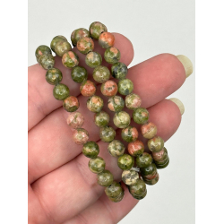 Unakit armbnd, 6 mm perler