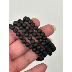 Lava armbnd, 6 mm perler