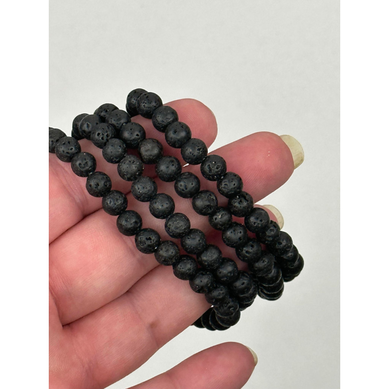 Lava armbnd, 6 mm perler