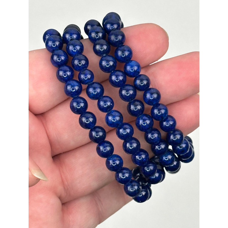 Lapis Lazuli armbnd, 6 mm perler