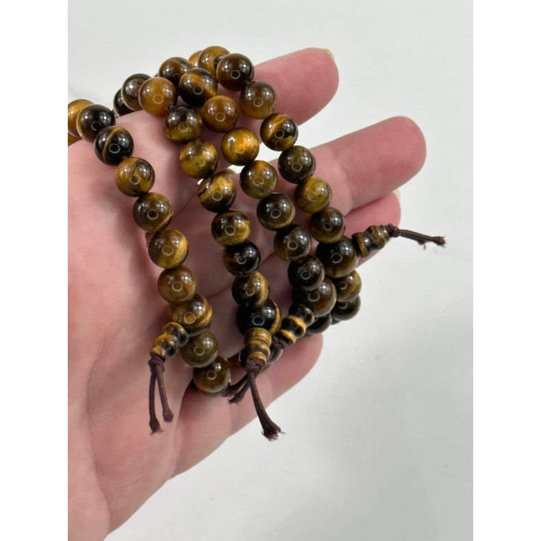 Tigerje armbnd, 8 mm perler