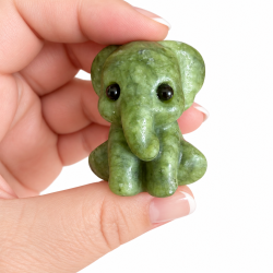 Gr�n Jade lille Elefant 