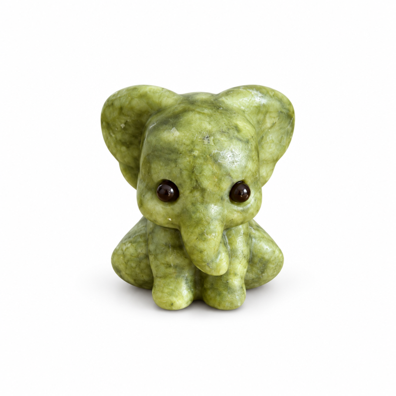 Gr�n Jade lille Elefant 